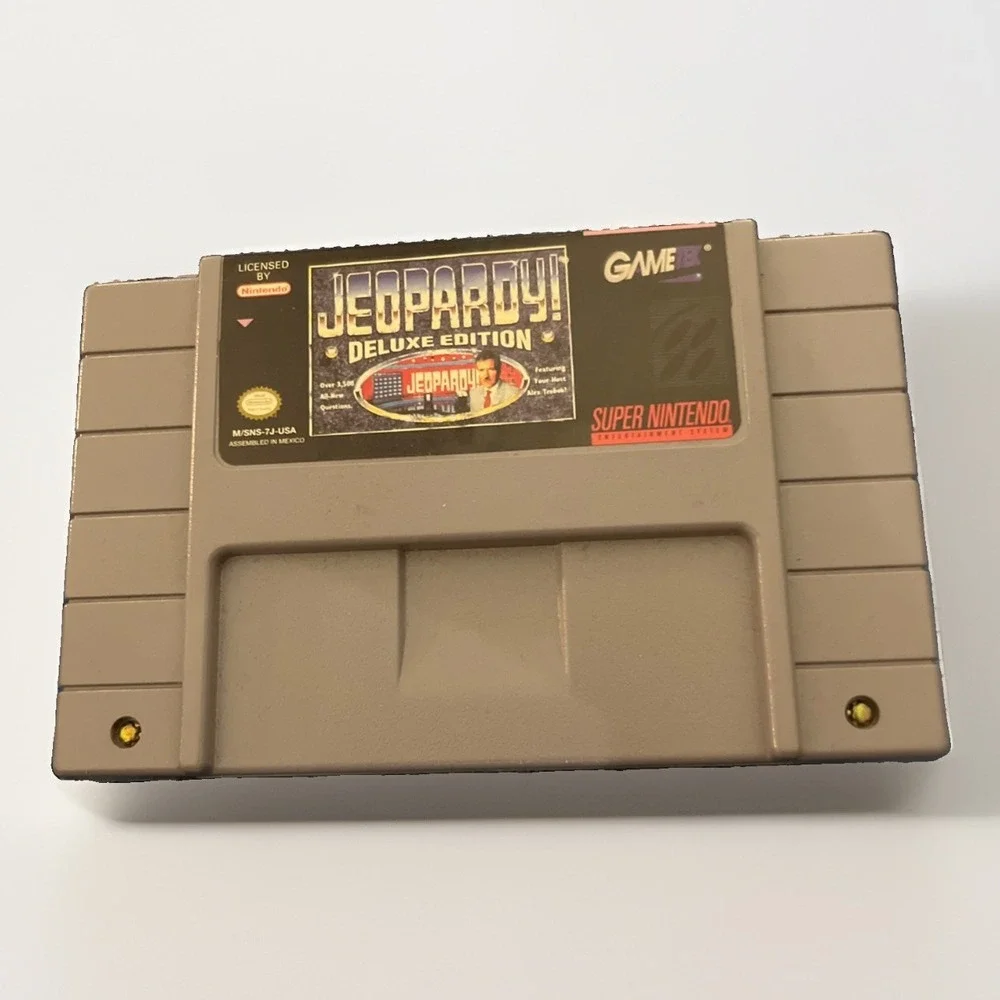 Jeopardy Deluxe Edition Super Nintendo SNES box + manual